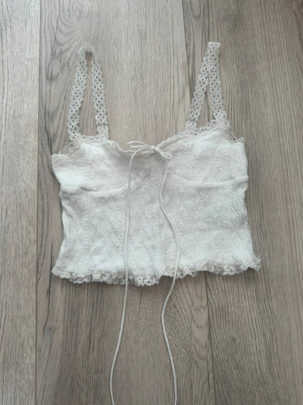 White Lace Tank Top, Size XS / EU 34 / US 2